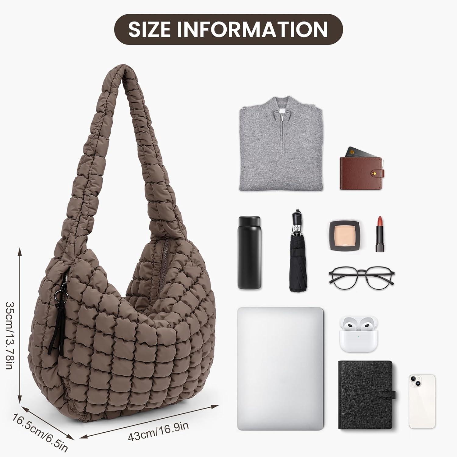Gesteppte Puffer Tasche Crossbody Bag Groß Quilted Tote Stepptasche