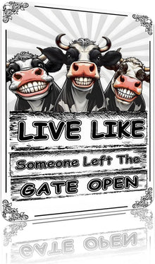 Lustige Kuh Zinn Gemälde Schild Bar Zimmer Badezimmer Art Deco