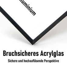Bilderrahmen Aluminium 30x45 cm Schwarz Acrylglas