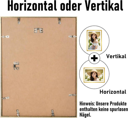 Gold Metall Bilderrahmen 30x40cm Acrylglas Passepartout Moderne Rahmen