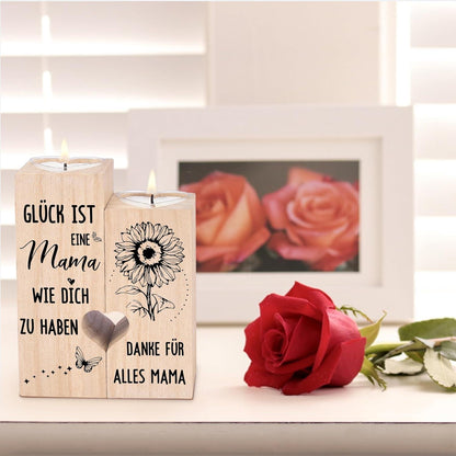 Personalisierte Kerzenständer Holz Mama Geburtstag Muttertag Weihnachten