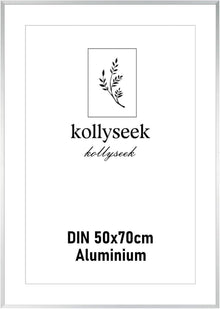 Bilderrahmen Aluminium 50x70 cm Silber Acrylglas modern Frame