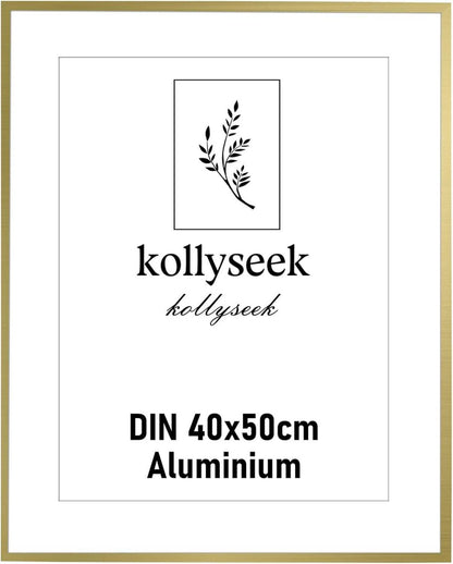 Goldener Aluminium-Bilderrahmen mit Acrylglas 40x50cm
