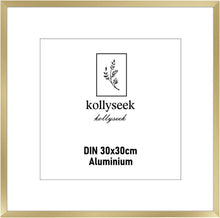 Bilderrahmen Aluminium Gold Metall Acrylglas Fotorahmen 30x30cm