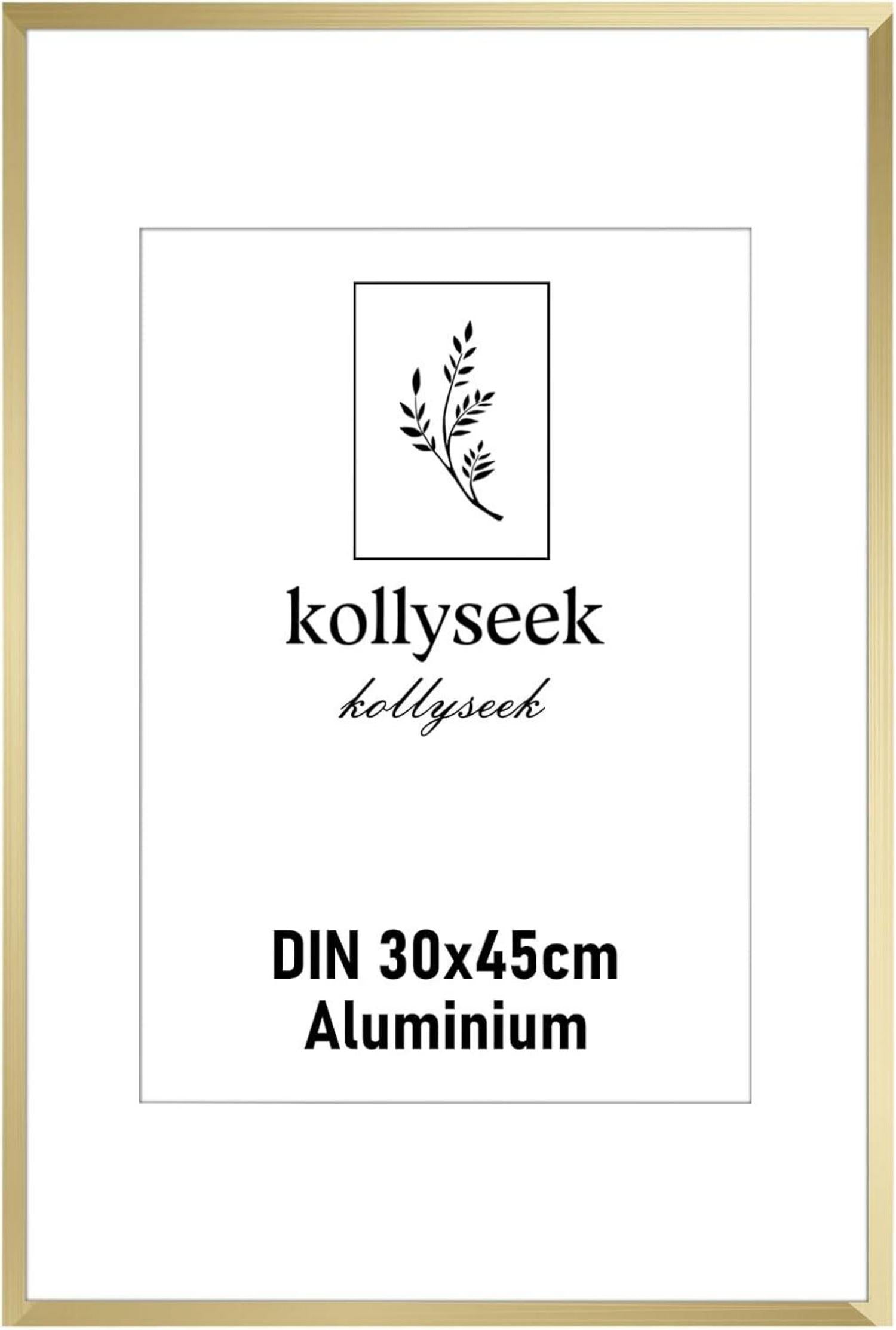 Goldener Aluminium-Bilderrahmen 30x45cm mit Acrylglas