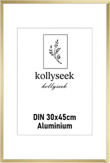 Goldener Aluminium-Bilderrahmen 30x45cm mit Acrylglas