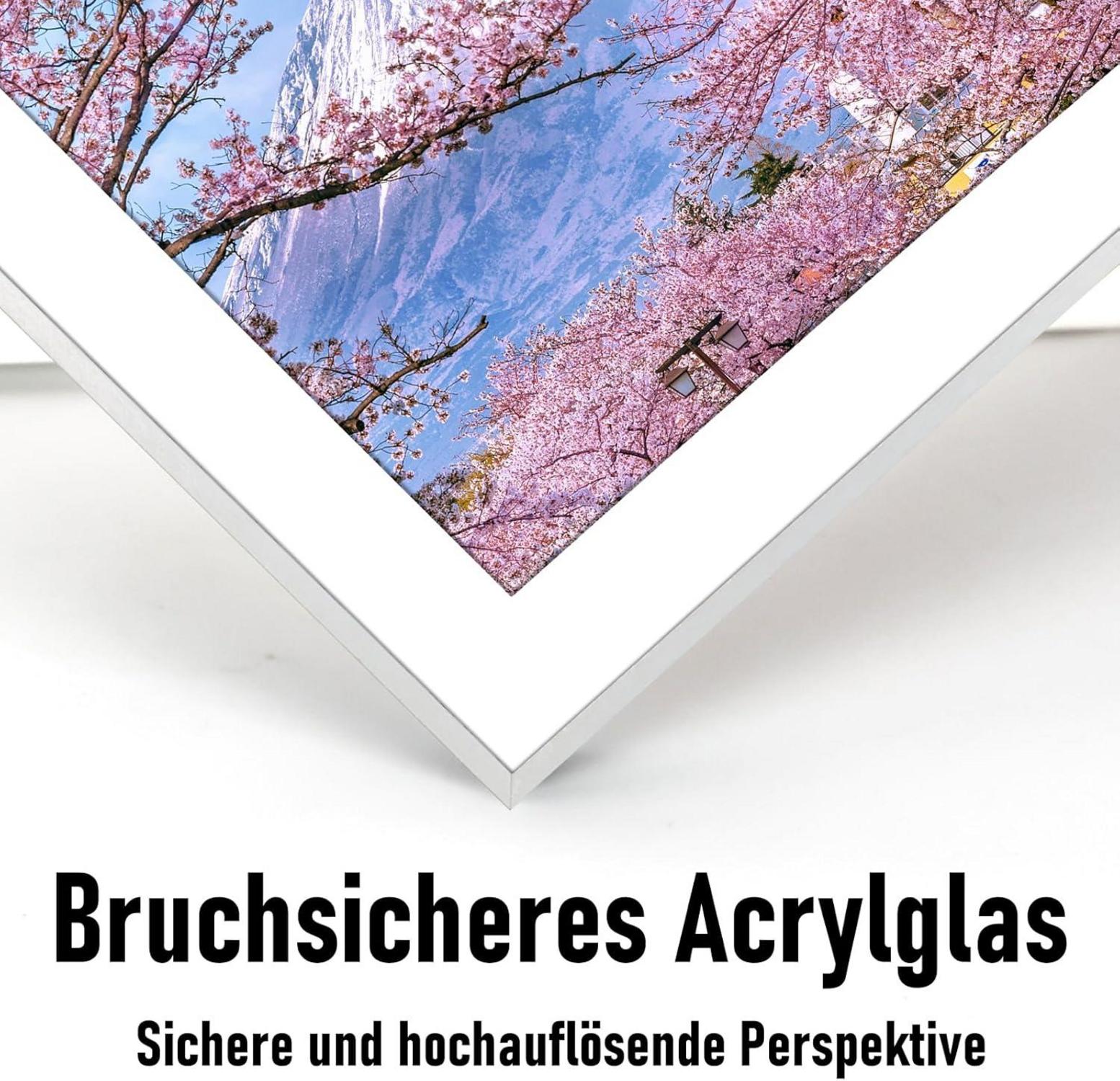Aluminium Bilderrahmen 40x60cm silber modern mit Acrylglas
