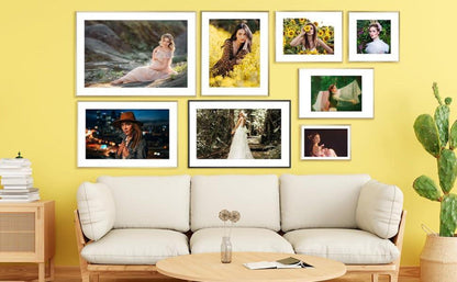 Aluminium Bilderrahmen Gold DIN A4 Acrylglas Passepartout Moderne Poster Frame