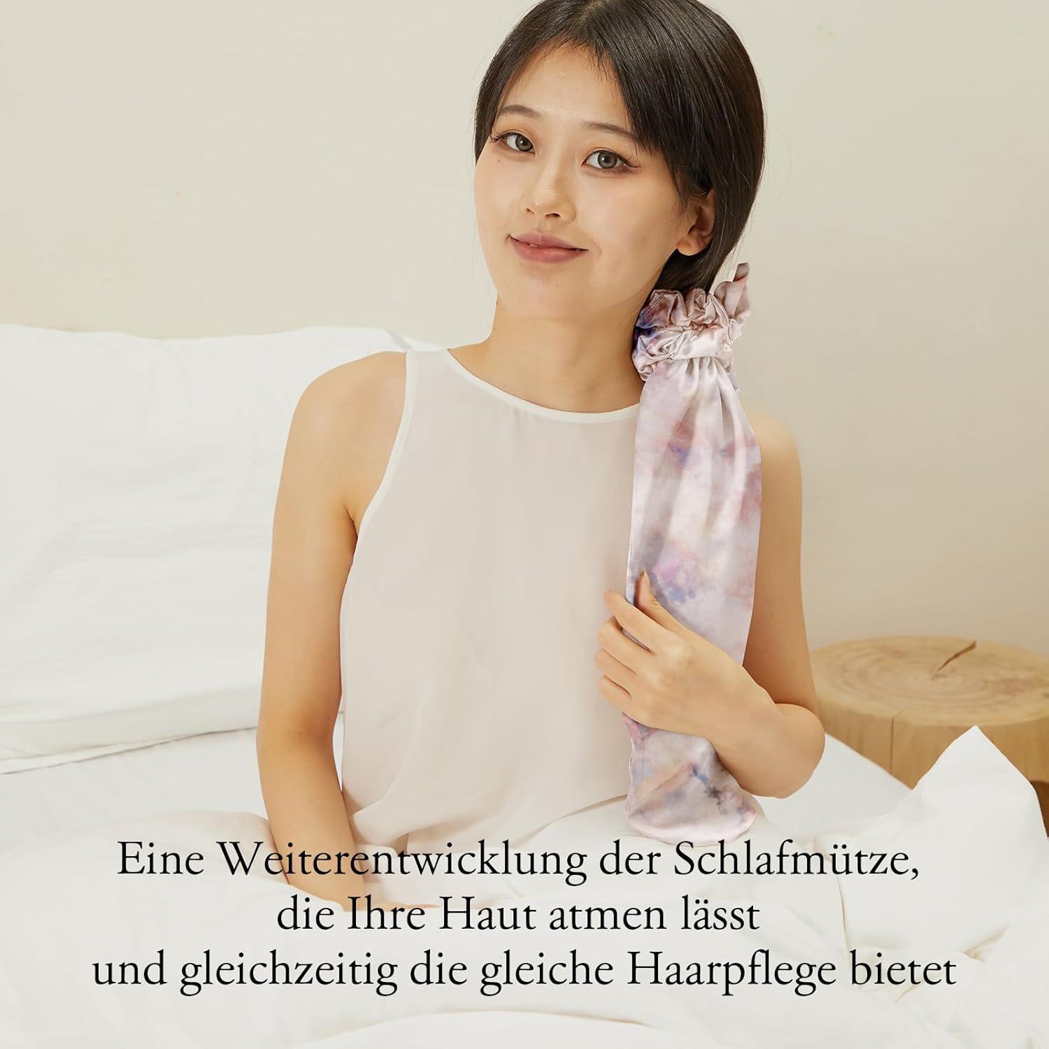 LilySilk Seide Haarmütze 2-in-1 Haargummi Langes Haar
