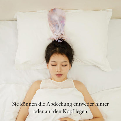 LilySilk Seidenhaube für Schlafende 2-in-1 Haargummis Langes Haar Einstellbar