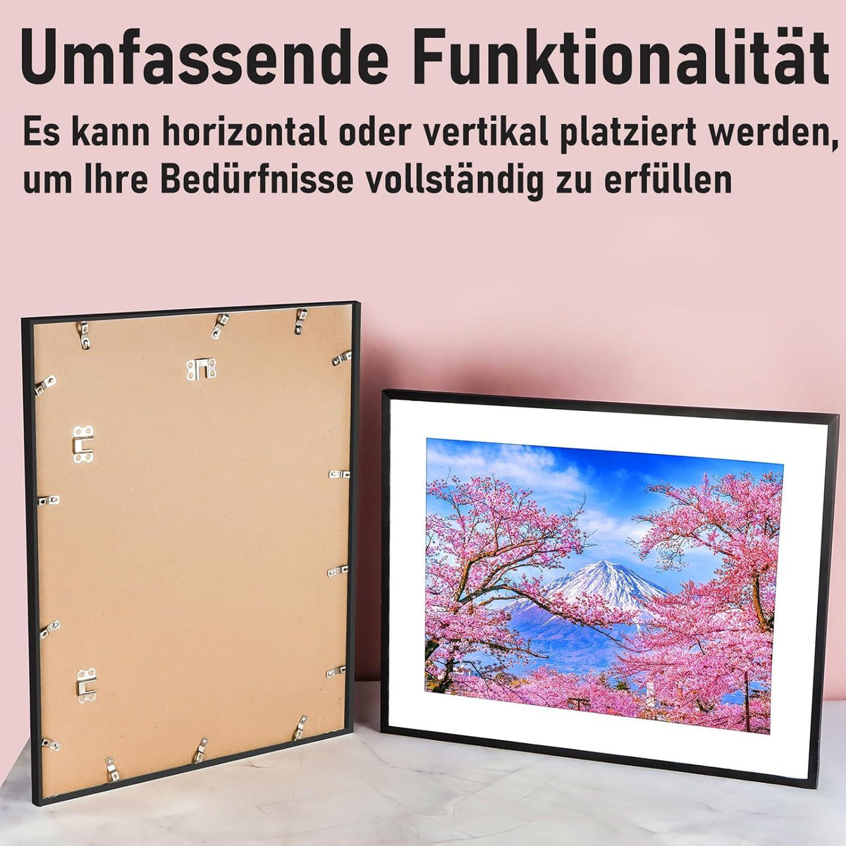 Bilderrahmen Aluminium Schwarz 40x60 cm Acrylglas Fotorahmen 3er Set