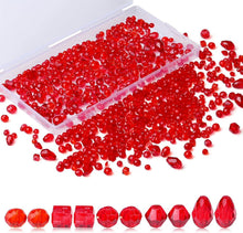 Rote Glasperlen Set 4/6/8 mm, 800 Stück für DIY Schmuck