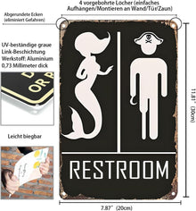 Meerjungfrau Piraten Vintage Badezimmer Wand Dekoration