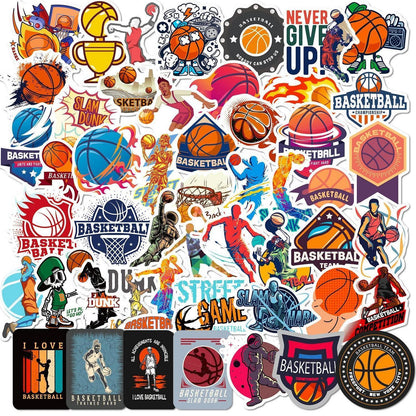 Basketball Aufkleber Set – 50 Niedliche Sticker für Auto & Laptop