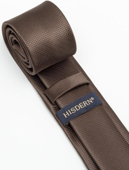 Herren Krawatte 6cm Seide Braun für Hochzeit Party Business