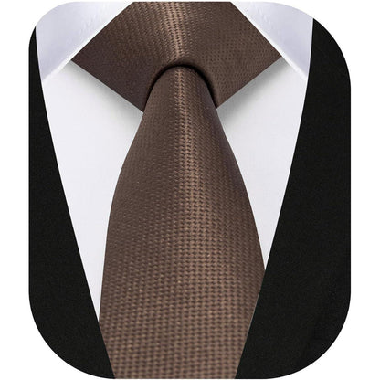 Schmale Seidenkrawatte für Herren, Braun, 6cm