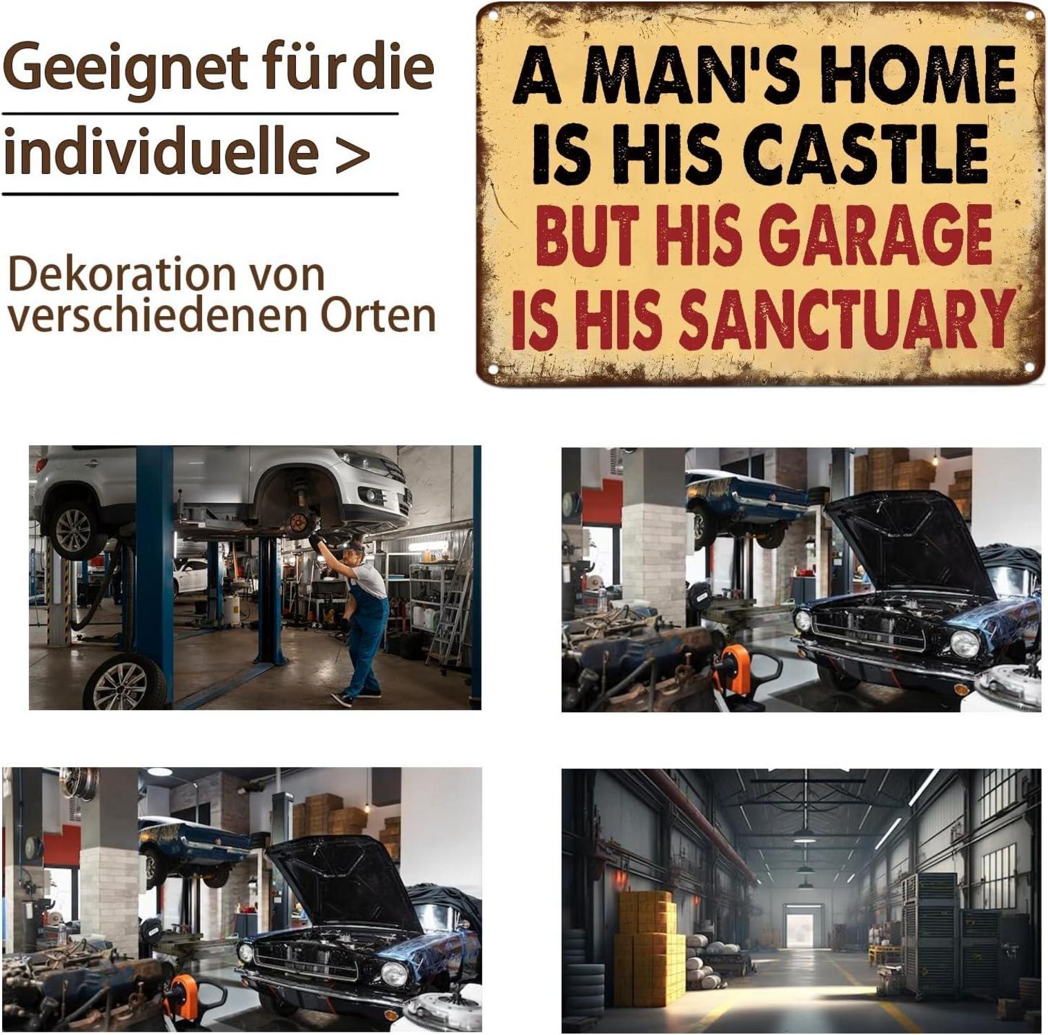 Vintage Auto-Enthusiasten Wandkunst Mann Garage Deko