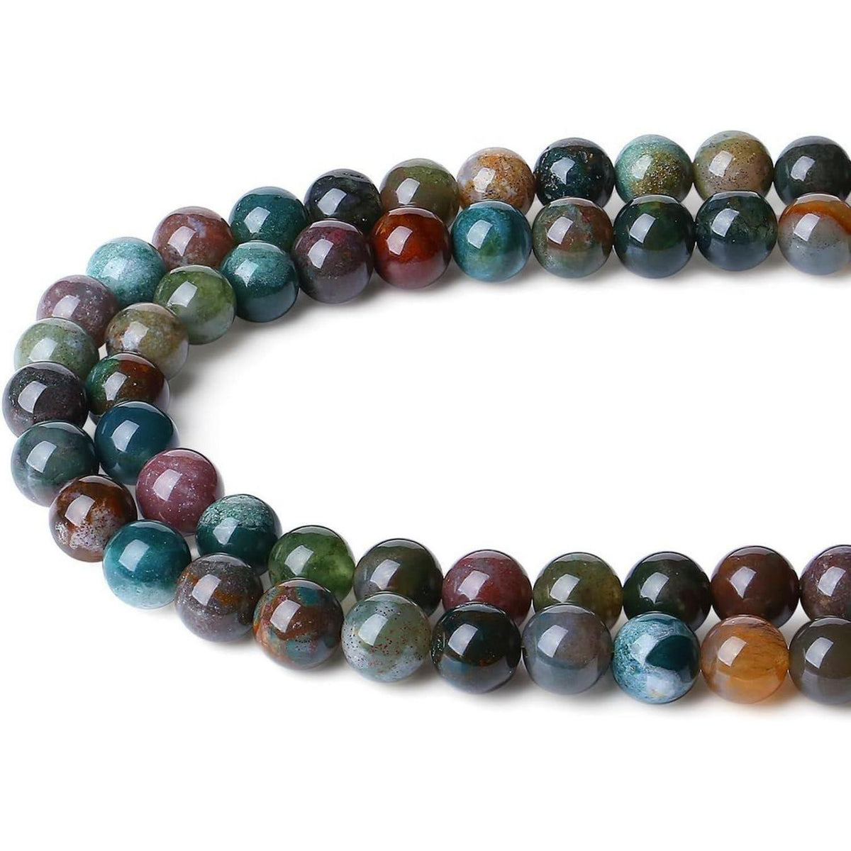 8mm Indischer Achat Naturstein Perlen zum Schmuckbasteln