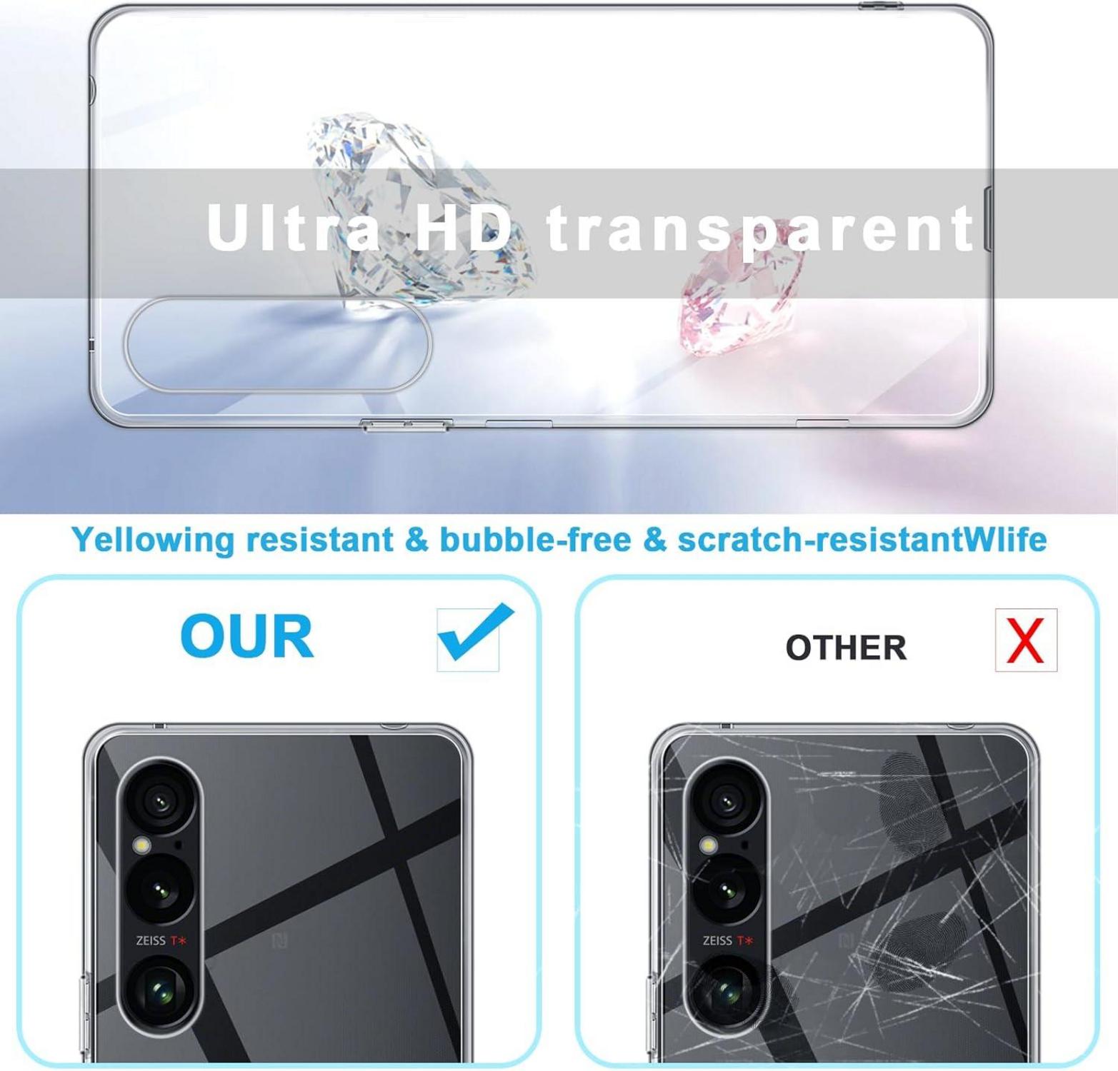Klar Transparente TPU Hülle für Sony Xperia 1 VI Schutz Cover Ultra Dünn