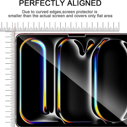 QULLOO iPad Pro 13'' / iPad Air 13 Zoll Panzerglas Schutzfolie 2024, HD Displayschutzfolie Anti-Scratch - Transparent