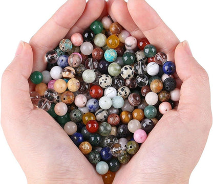 8mm Naturstein Mehrfarbig Kristallperlen 50 Stück für DIY