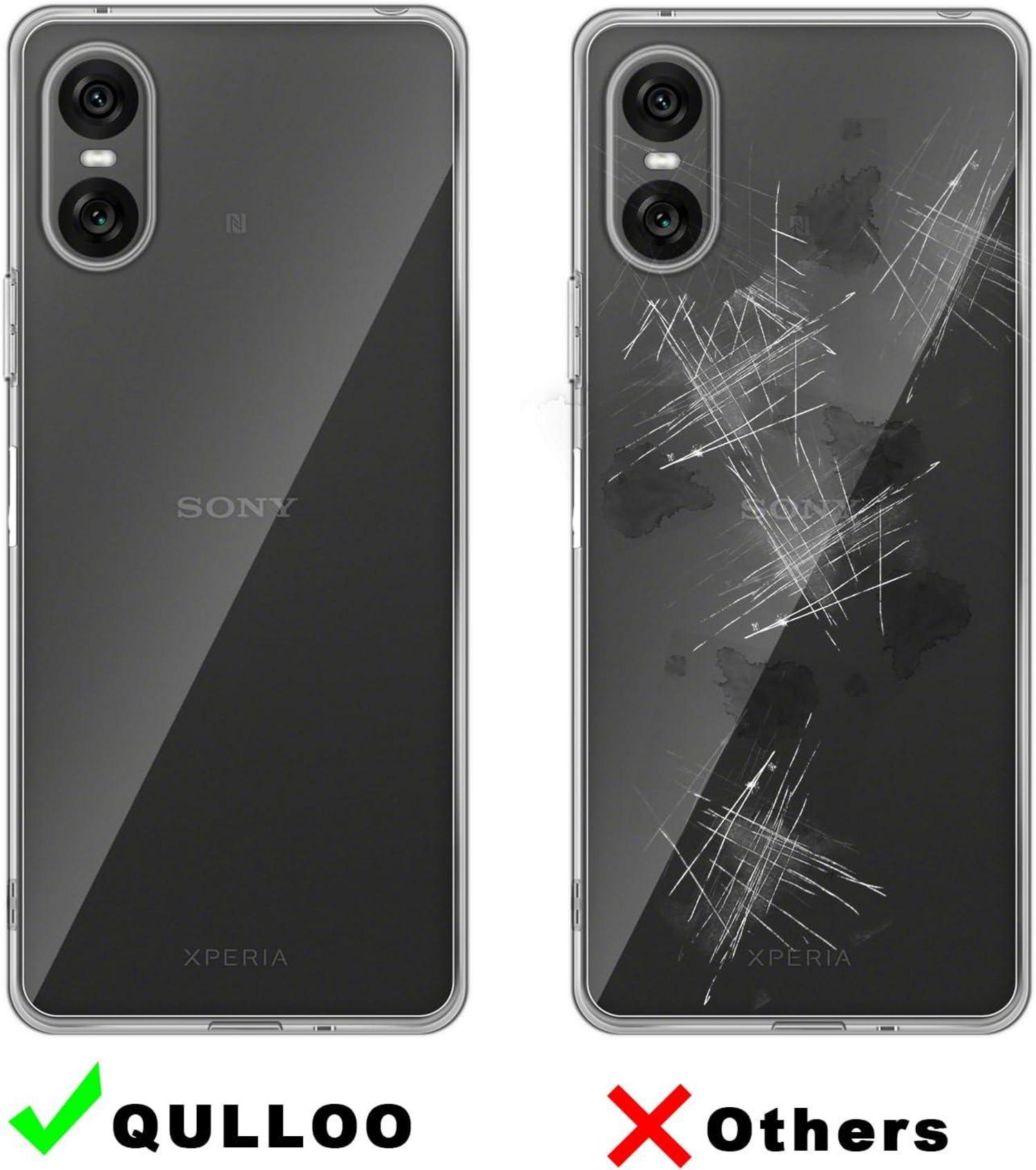 QULLOO Silikon Hülle + Schutzfolie für Sony Xperia 10 VI, 2er Set