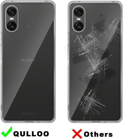 QULLOO Silikon Hülle + Schutzfolie für Sony Xperia 10 VI, 2er Set