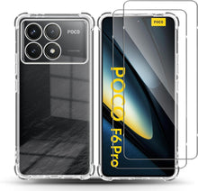Schutzhülle für Xiaomi POCO F6 Pro mit 2 Schutzfolien