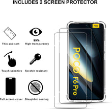 Schutzhülle + Panzerglas für Xiaomi POCO F6 Pro - 2er Pack