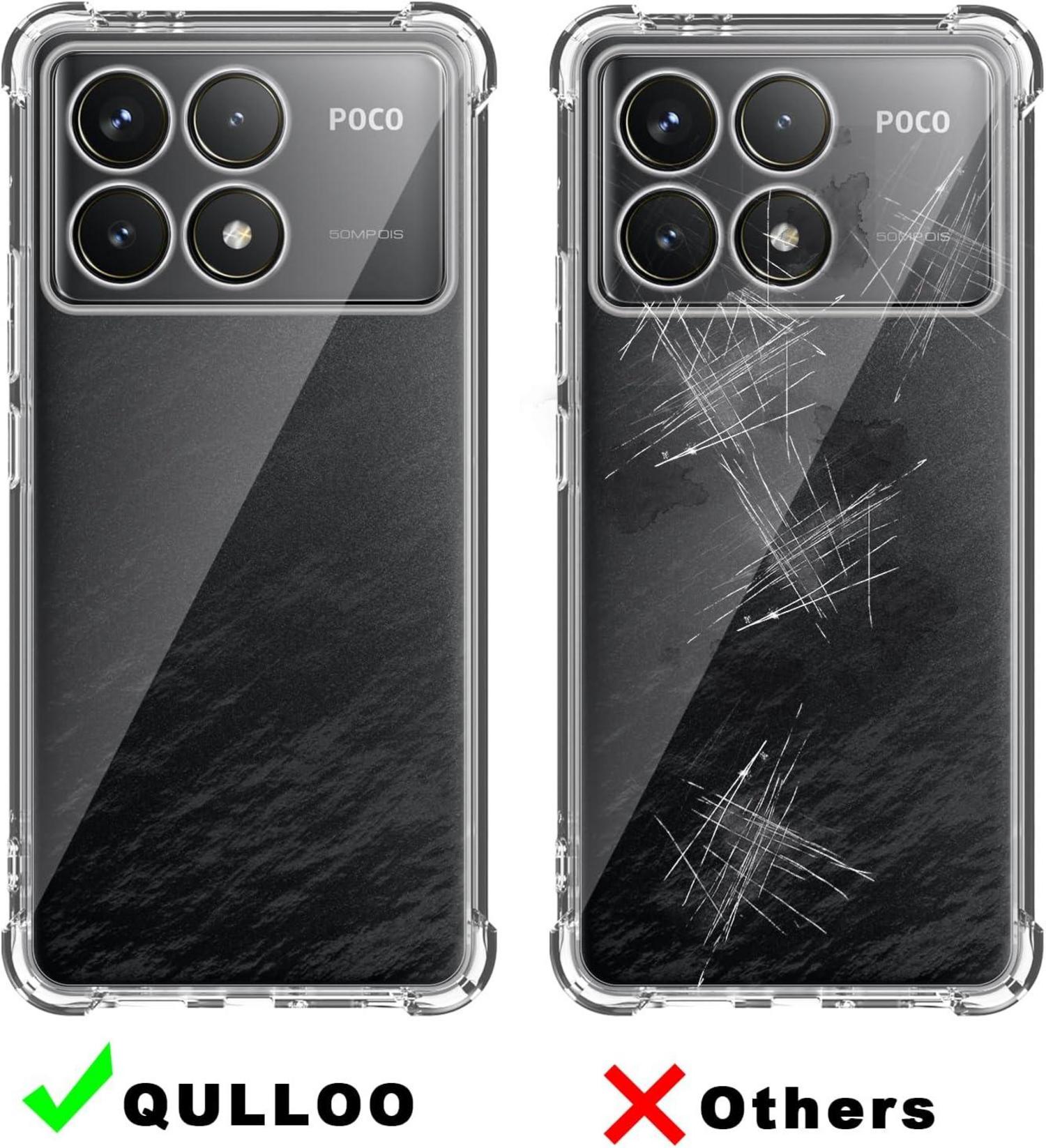 Schutzhülle für Xiaomi POCO F6 Pro + Panzerglas Schutzfolie 2er Set