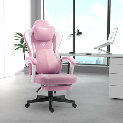 Gaming Stuhl mit Massage Lendenwirbelstütze und