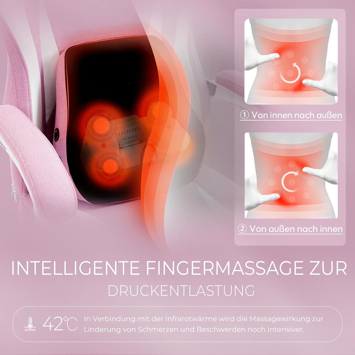 Gaming Stuhl Beheizte Massage Lendenwirbelstütze Tasche Fußstütze 150 kg
