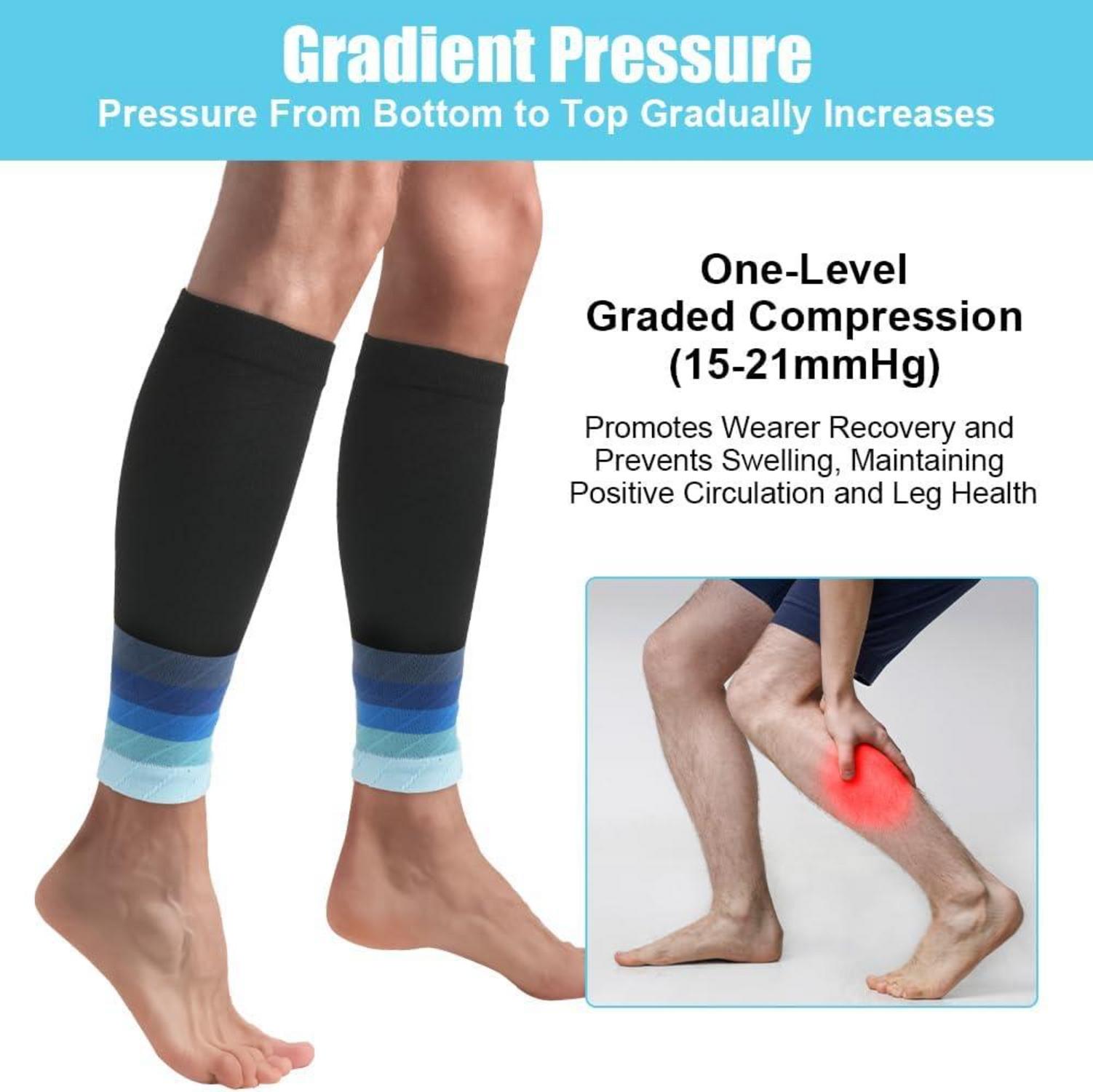 Kompressionsstrümpfe Wadenbandage Damen Herren Stützstrümpfe Kompression Sport Laufen Blau