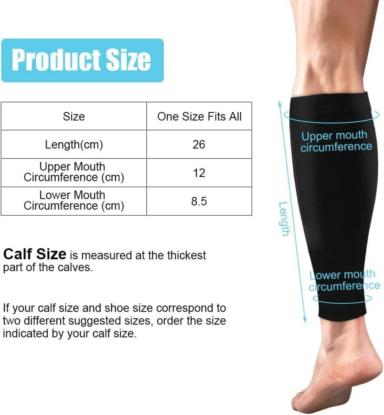 Kompressionsstrümpfe Sport Laufen Schwarz 15-21mmHg