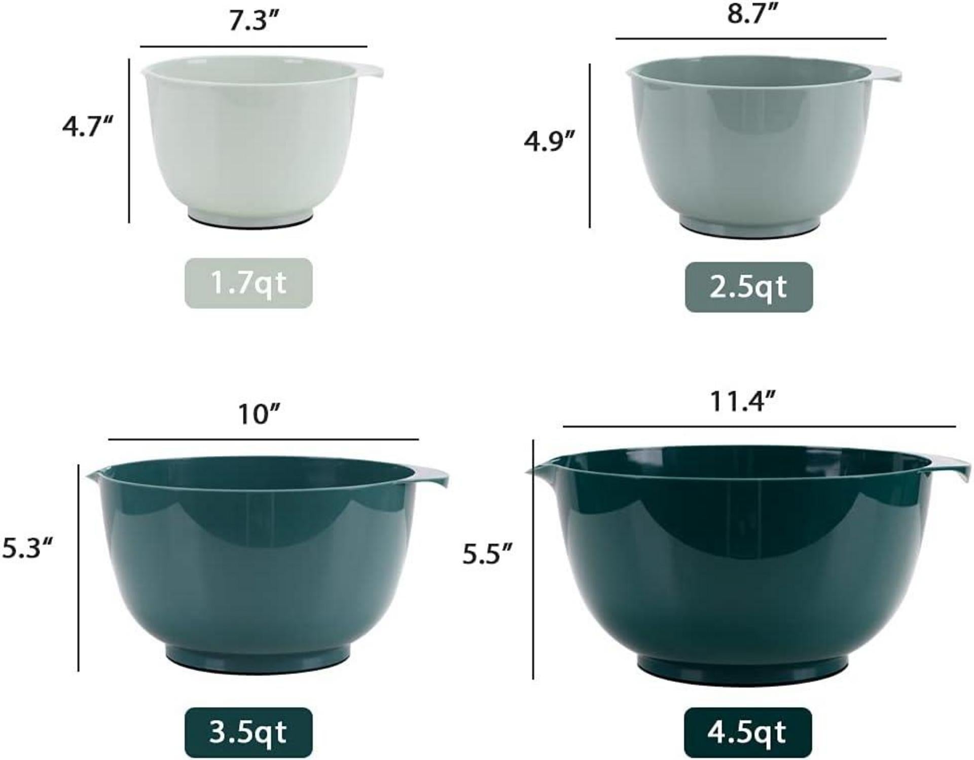BoxedHome Mixing Bowl Grün Set 4-teiliges Rührschüssel-Set