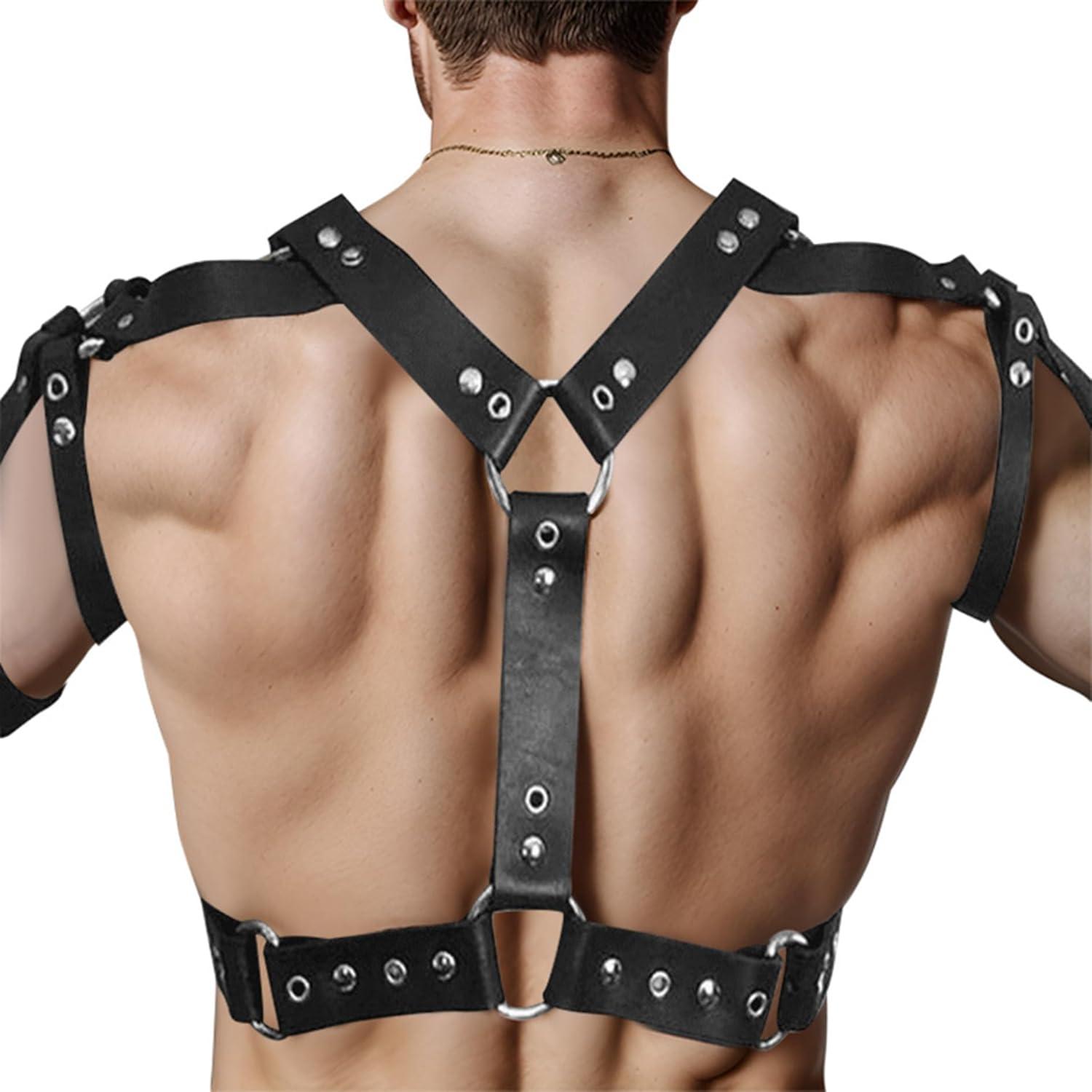 Sexy Leder Body Harness Brustgeschirr Punk Gothic Fetish Bondage