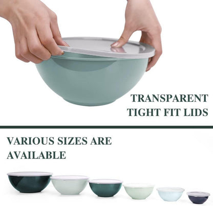 Rührschüssel-Set mit Deckel 12er-Pack Mixing Bowl Salatschüssel