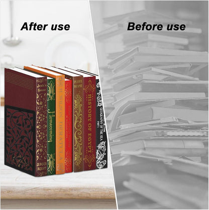 Schwarze Metall-Buchstützen 1 Paar für Regal Bücherständer