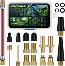 Fahrradventil Adapter Set mit 18-teiligem Zubehör in Formatbox