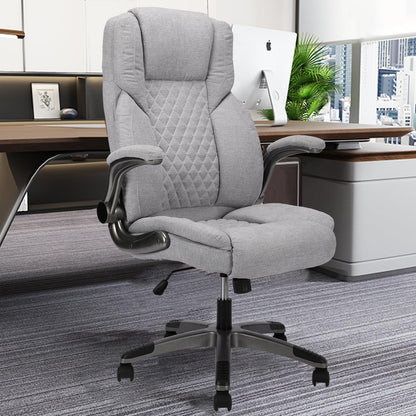 Ergonomischer Bürostuhl mit 180kg Traglast, Grau, Lendenwirbelstütze
