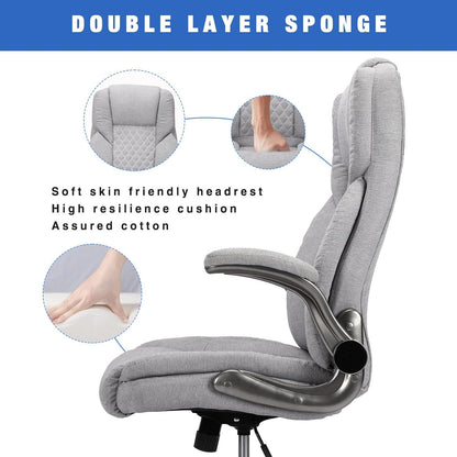 Ergonomischer Bürostuhl mit 180kg Traglast und Klapparmlehnen