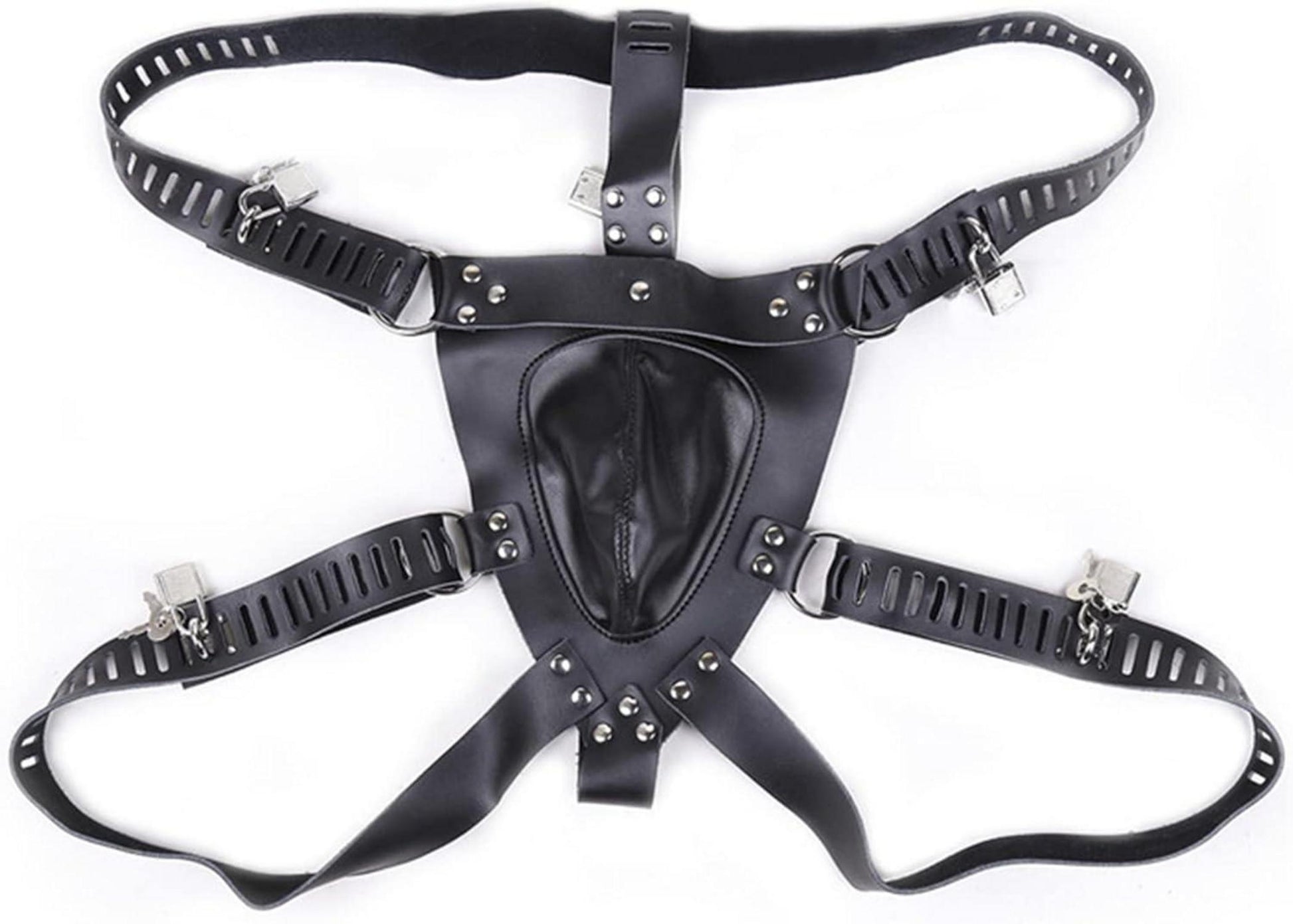 Herren Gay Leder Keuschheitsgürtel mit Penis Cage SM Fetisch