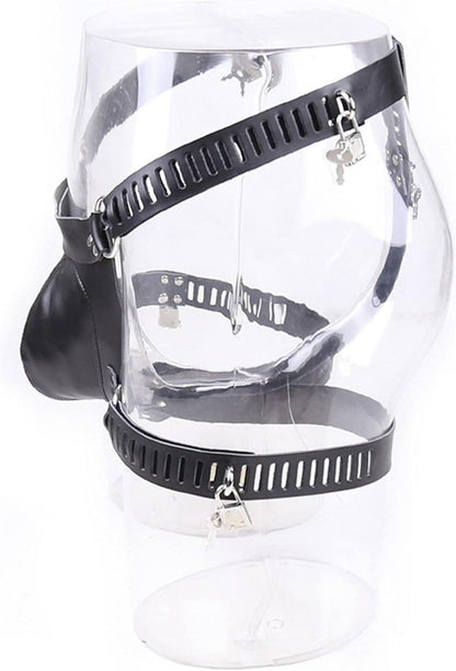 Herren Gay Leder Keuschheitsgürtel Bondage SM mit Schlüssel