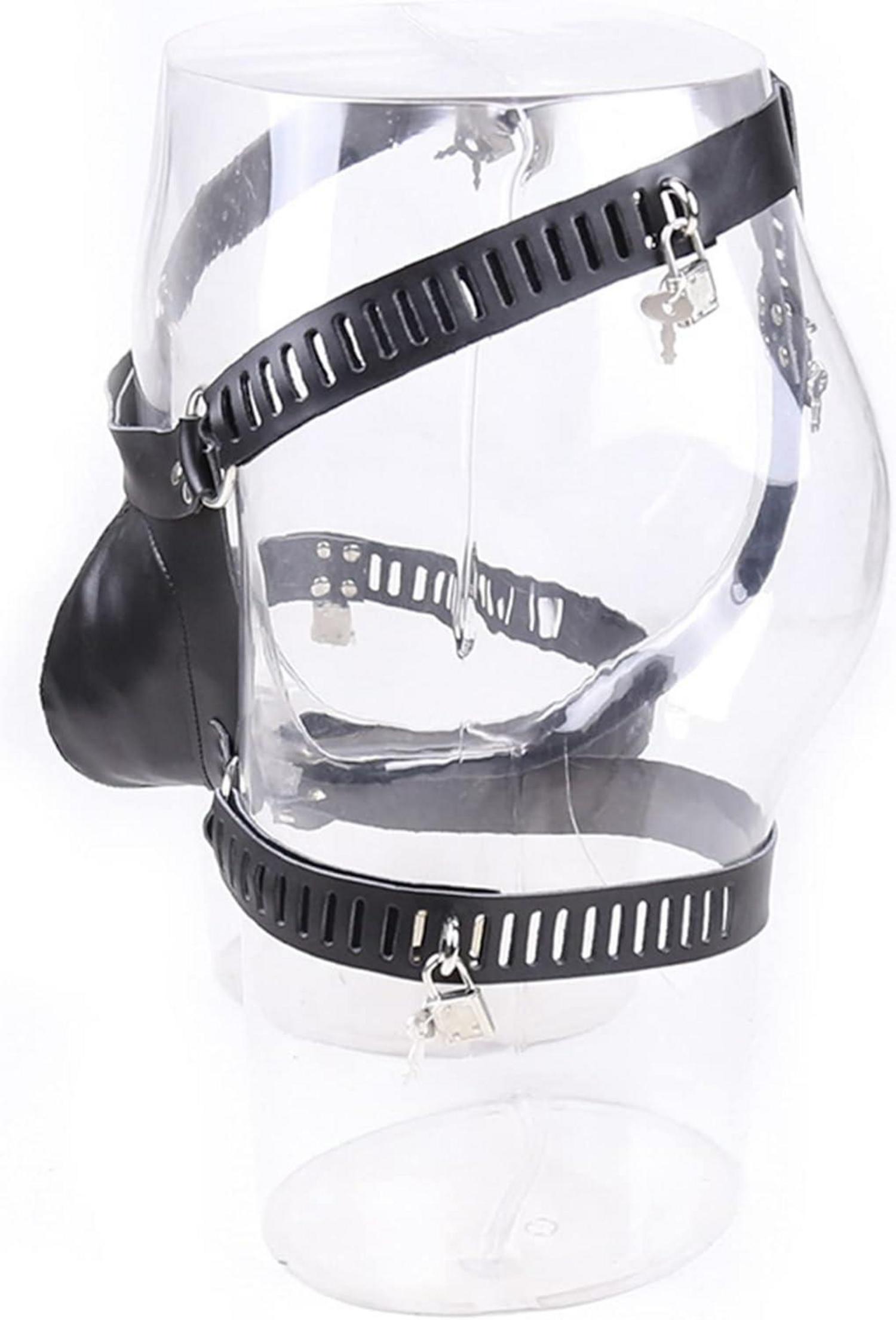 Herren Gay Leder Keuschheitsgürtel Bondage SM mit Schlüssel