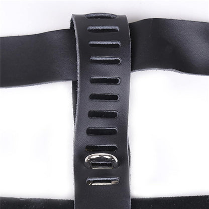Herren Gay Leder Keuschheitsgürtel Bondage SM mit Schlüssel