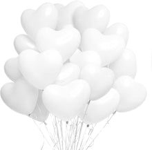 60 Weiße XL Herzluftballons für Hochzeit Party Deko