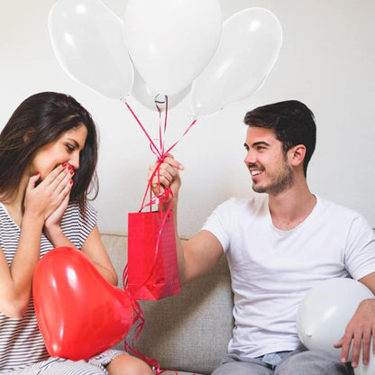 60 Weiße XL Herzluftballons für Hochzeit Party Deko