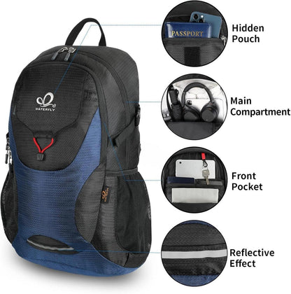 Faltbarer Wanderrucksack 30L Ultraleicht mit Nassfach für Outdoor