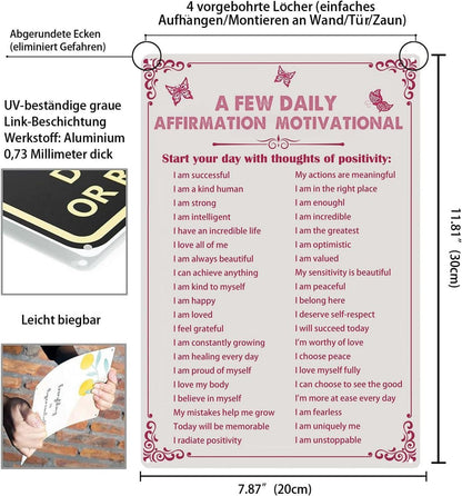 Motivational Retro Metall Wand Kunst Schild Dekoration