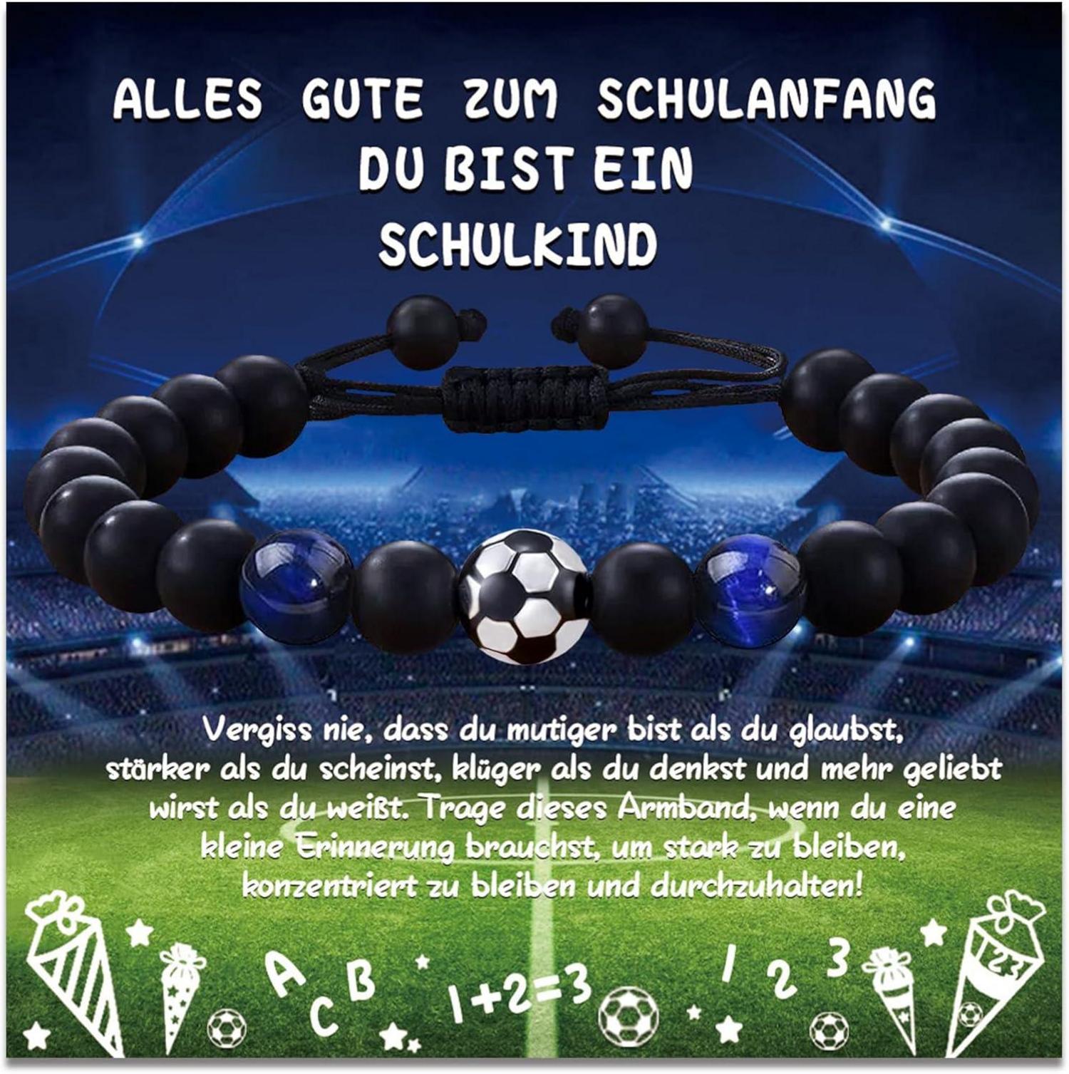 Fußball Armband Einschulungsgeschenke Jungen Geschenkbox 2024